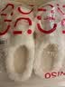 名创优品（MINISO）棉拖鞋女小羊咩咩秋冬防滑包跟拖鞋保暖毛绒可爱月子家居情侣鞋 白色【半包跟款】 38-39 (260mm) 【适合37/38码穿】 实拍图