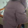 鸭鸭（YAYA） 中年妈妈羽绒服女新款中长款冬装连帽加厚中老年人保暖棉袄外套 DYXD6B0080梦幻紫 180/3XL 实拍图