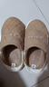 洁丽雅防水羽绒棉拖鞋男士冬季室内情侣居家保暖加绒防臭防滑棉鞋女秋冬 卡其 【1.0经典款 店长推荐】 42-43 【适合41-42码】 实拍图