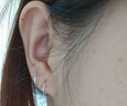 S999纯银养耳洞银耳圈素圈耳环圈圈圆圈耳钉睡觉不用摘小耳扣耳饰 麻花款7mm+9mm【两对装】 实拍图