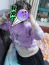 北极绒女童毛衣儿童女冬装毛衣2025新款女孩衣服中大童加绒加厚针织衫 紫色【加绒】 150  （建议身高140cm左右） 实拍图