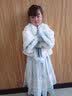安妮优儿汉服女童秋冬季马面裙2025新款超仙古装儿童女孩唐装古风裙子冬款 蓝色 120 实拍图