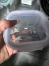 乐扣乐扣（LOCK&LOCK） 格拉斯耐热玻璃保鲜盒 微波炉烤箱加热冰箱收纳带饭便当饭盒 正方形LLG205  300ml 实拍图
