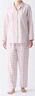 无印良品（MUJI） 女式 无侧缝双层纱织睡衣女士家居服春秋纯棉条纹格纹长袖 女款 浅粉红色格纹 XL (上装165/92A下装165/74A) 实拍图