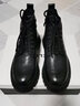 百丽（Belle）男靴潮搭马丁靴秋冬季褶皱牛皮休闲靴舒适短靴8CQ01DD3 黑色绒里 40 (250mm) 实拍图