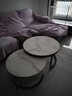 双虎家私 轻奢圆形茶几现代简约客厅小户型收纳岩板茶几组合310 310茶几组合【单抽】 实拍图
