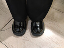 达芙妮加绒乐福鞋厚底百搭2025秋冬新款复古学院jk鞋子女增高黑色小皮鞋 黑色  加绒 37 实拍图