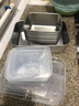 海力亮加厚不锈钢保鲜盒分装盒便当盒冰箱整理盒火锅备菜盒户外露营餐盒 大号带盖2个装（22x15x6cm） 实拍图