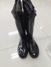 强人保暖雨靴 JDMYX907-1 际华3515加绒款男士防水雨鞋内胆可拆卸套脚防雨雪胶鞋 黑色 45码 实拍图
