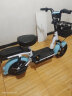 小鸟电动车新国标电动自行车48V12A铅酸电池可提锂电池真空轮胎电瓶车 G46品月蓝（可提锂电池） 实拍图
