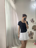 YONEX新款尤尼克斯羽毛球服短裙女yy百褶裙220113运动裙网球裙跑步 220113TCR白色  S 实拍图
