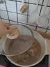 明爵麦饭石汤锅炖锅不粘锅家用双耳锅煮粥锅泡面锅燃气灶电磁炉通用 【优雅白款】汤锅+钢化盖 20cm 实拍图