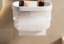 太力卫生间纸巾盒厕所纸巾盒卫生纸盒浴室置物架吸盘免打孔纸架 1个 实拍图