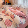 南极人（Nanjiren） 加厚牛奶绒被套单件150x200x230cm秋冬季法兰绒单人被罩加绒套件 （加厚双面牛奶绒)蜜桃女孩 200*230cm单被套 实拍图
