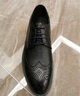 奥康（Aokang）男士商务正装皮鞋婚宴雕花牛皮布洛克鞋子黑色38码 实拍图