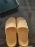 惠夫人拖鞋女夏季居家室内厚底情侣男家居拖洗澡防滑浴室软底家用凉拖鞋 纯色款 黄色 40-41 (适合39-40码)女 实拍图