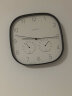 BBA挂钟客厅现代温湿度钟创意石英钟挂墙简约卧室时钟 12英寸典雅黑 实拍图