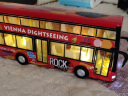 卡威（KIV）1:32合金玩具公交车男孩大号汽车儿童玩具车开门大巴公共汽车模型 双层敞篷红色 实拍图
