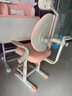 彩虹宝贝 儿童学习椅中小学生家用写字椅可调节手摇升降靠背座椅追背椅 追背椅+扶手+头枕-粉【专利款】 学习椅6-18岁儿童书桌椅 实拍图