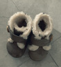 卡特兔童鞋儿童雪地靴男宝宝棉鞋加绒女童学步鞋毛毛鞋婴儿冬季机能鞋子 灰色 20 内长12.5cm  脚长11.5-12.0 实拍图
