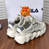 斐乐（FILA）可颂鞋男鞋面包鞋老爹鞋运动鞋秋季厚底增高鞋复古休闲鞋 玛瑙灰/银绿色-AS 40 实拍图