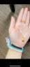 周大生黄金项链女足金5G暴富小金砖套链时尚百搭送女友生日礼物5.11g 实拍图