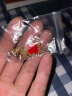惠寻京东自有品牌 精致简约手链女日光石高级感宝石珠串穿戴百搭款3/2 四叶草手链红色1只 实拍图