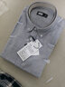 Colombass 纯棉条纹长袖衬衫男秋季新款牛津纺免烫抗皱商务休闲衬衣 【甄选上市公司面料】8913浅灰 XL (180) 实拍图