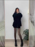 浪莎（LangSha）打底裤透肤打底裤春秋厚款女单层假透肉袜外穿一体无缝连裤袜加绒 (踩脚)黑色透肤【80-140】 1条 均码 厚绒款【300克】 实拍图