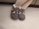 卡特兔童鞋儿童雪地靴男宝宝棉鞋加绒女童学步鞋毛毛鞋婴儿冬季机能鞋子 灰色 27 内长16.5cm  脚长15.6-16.2 实拍图