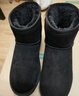 热风（Hotwind）加绒保暖雪地靴百搭女靴冬季简约百搭棉靴加绒短靴 01黑色 (预售11.17发货) 37 实拍图