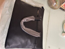 袋鼠（KANGAROO）大容量商务手提包男士公文包软皮男包A4单肩包斜挎电脑包潮酷包袋 小号-黑色 晒单实拍图
