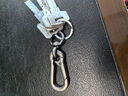 标车族 品牌定制 汽车金属钥匙扣 锌铜合金钥匙挂钩 男士钥匙链 水手钩 磨砂黑色 1个 实拍图