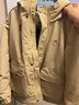 暇步士（Hush Puppies）童装儿童厚风衣冬季新款男女大童纯色摇粒绒外套时尚厚风衣 暖卡其 160 cm 实拍图