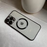 韵宁 适用iPhone16promax手机壳新款苹果15手机保护壳超薄透明磁吸全包防摔镜头膜一体防尘网硬壳轻奢 【磁吸石墨黑+镜头膜+防尘网】全包 iPhone15ProMax 实拍图
