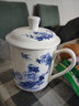 盛天下景德镇陶瓷茶杯带盖骨瓷杯青花水杯办公杯礼品杯会议杯子定制 江南水乡500ML 实拍图