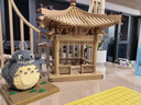晚峰纯实木制故宫凝香亭斗拱隼牟榫牟榫卯积木结构亲子玩具古建筑模型 故宫凝香亭原木色[脊兽红木] 实拍图