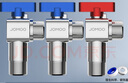 九牧（JOMOO）加长球阀角阀球形铜阀芯全开大流量三角阀燃气地暖热水器壁挂炉用 【4】加长球阀-2冷1热4分出水 实拍图