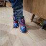 巴布豆（BOBDOG）男童雪地靴冬季新款中大童防滑加绒保暖儿童靴子 深宝蓝/红 29码 适合脚长17.6cm 实拍图