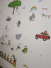 幼儿园墙面装饰3d立体画卡通贴纸男孩儿童房卧室墙壁墙纸自粘 11.动物公园+动物火车 特大 实拍图