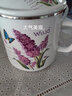 欧丽家注意容量珐琅搪瓷搪瓷杯子大茶缸家用大容量厚怀旧老式铁瓷茶缸子 14cm薰衣草 2000ml 1只 实拍图