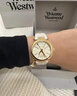 薇薇安·威斯特伍德（Vivienne Westwood）西太后小金表手表女士皮带生日送女生礼物石英表学生欧美表小表盘 优雅白色土星女表 VV006WHWH 32mm 实拍图