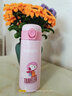 史努比（SNOOPY） 儿童保温杯女男小学生上学专用高颜值弹跳盖316不锈钢直饮口水杯 粉色500ML 实拍图