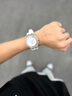 博之轮手表男女简约时尚初中学生石英表透明情侣腕表开学礼物白色 实拍图