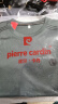 皮尔卡丹（pierre cardin）品牌纯棉男士长袖t恤春秋新款圆领卫衣纯色高端T恤上衣打底衫男装 灰绿 170/L建议110-130斤 实拍图