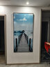 小泸林现代简约客厅装饰画沙发背景墙壁画卧室挂画海边风景三联画山水画 B-海阔天空8982 钢化晶瓷60*80黑框(3米左右沙发 实拍图