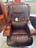 三颗家具 老板椅按摩大班椅真皮可躺办公椅子舒适结实豪华总裁椅电脑椅 玛瑙红进口牛皮-电动可躺+搁脚 实拍图