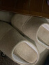 卡帝乐鳄鱼（CARTELO）棉布拖鞋男女春秋亲肤软底居家家用低音拖鞋 K6001 黄色 35-36 实拍图