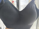 素肌良品小浪花无尺码内衣女背心式无痕美背深V无钢圈收副乳舒适透气文胸 素肌肤【深V小浪花】 均码 F 实拍图