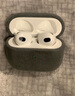 0度 苹果AirPods Pro3耳机壳保护套 Pods3/2/1代欧缔兰毛绒蓝牙耳机保护壳 全包防摔抗指纹轻奢男女 黑灰色-意大利Alcantara材质 AirPods 3代 实拍图